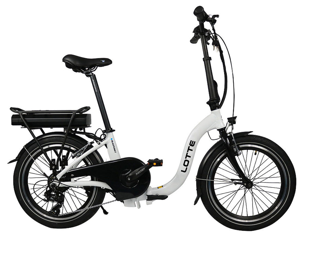 Elektrisk sykkel 20 tommer lavt innsteg 250 W 36 V sammenleggbar - Blaupunkt forfra