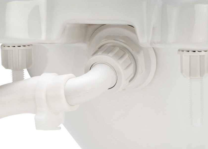 Nærbilde av betjeningspanel på Elektrisk toalett AquaT Standard 12V standardstørrelse sjøvann - Johnson Pump