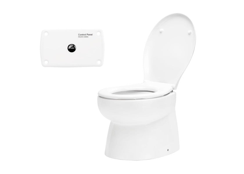 Elektrisk toalett ELEGANCE 24V komfortstørrelse soft-close forfra