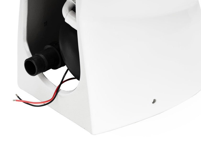 Elektrisk toalett ELEGANCE 24V komfortstørrelse soft-close i båtinteriør