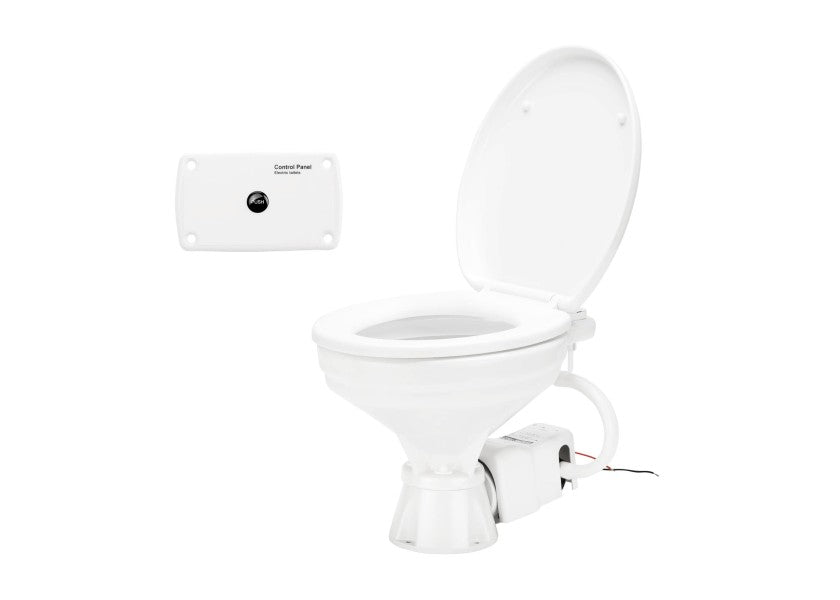 Elektrisk toalett EVOLUTION 12V standard porselen soft-close forfra