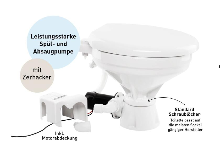 Sugepumpe på Elektrisk toalett EVOLUTION 12V standard
