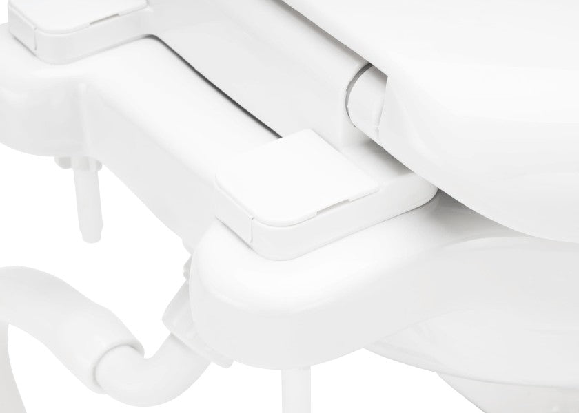 Elektrisk toalett EVOLUTION 24V komfortstørrelse porselen soft-close med spyle- og sugpumpe