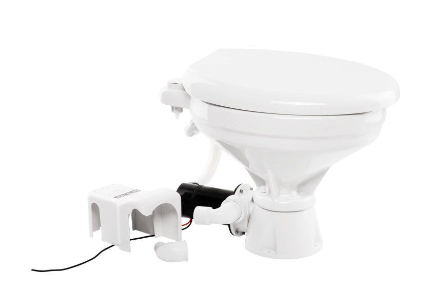 Elektrisk toalett EVOLUTION 24V komfortstørrelse porselen soft-close spylepumpe