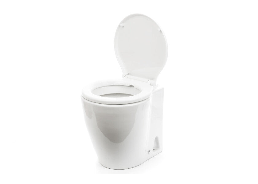 Elektrisk toalett LAGUNA 12V standard sjøvannsspyling bakside
