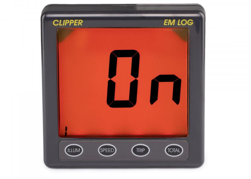 Elektromagnetisk logggiver med Clipper-display NMEA0183 12V - NASA med tilkoblinger