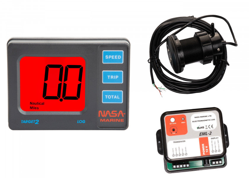 Elektromagnetisk logggiver med Target-display 12V NMEA0183 - NASA forfra