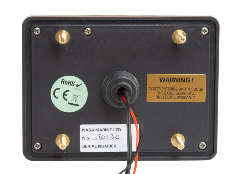 Nærbilde av display på elektromagnetisk logggiver med Target-display 12V NMEA0183 - NASA