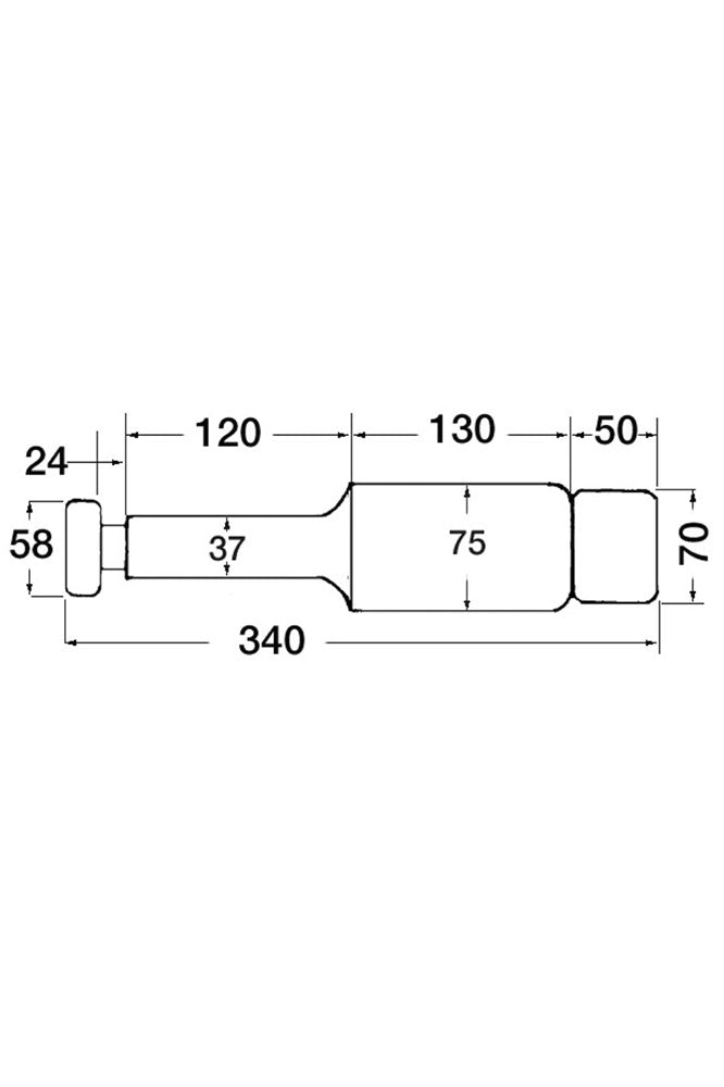 Elektromekaniske sylindre 2x for trimplan 57 mm 12V 66 W - Compass detalj nærbilde