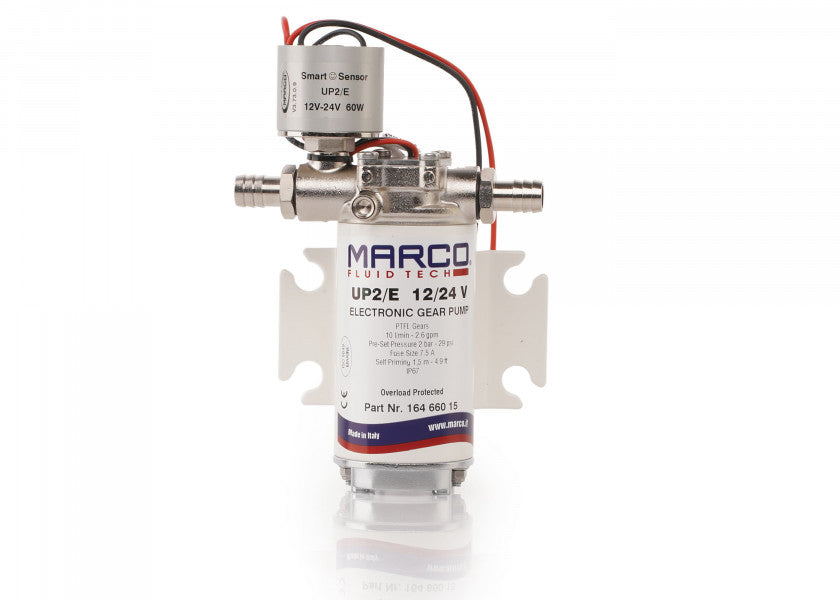 Elektronisk trykkvannspumpe UP2/E 12/24V 10 l/min 2 bar forfra