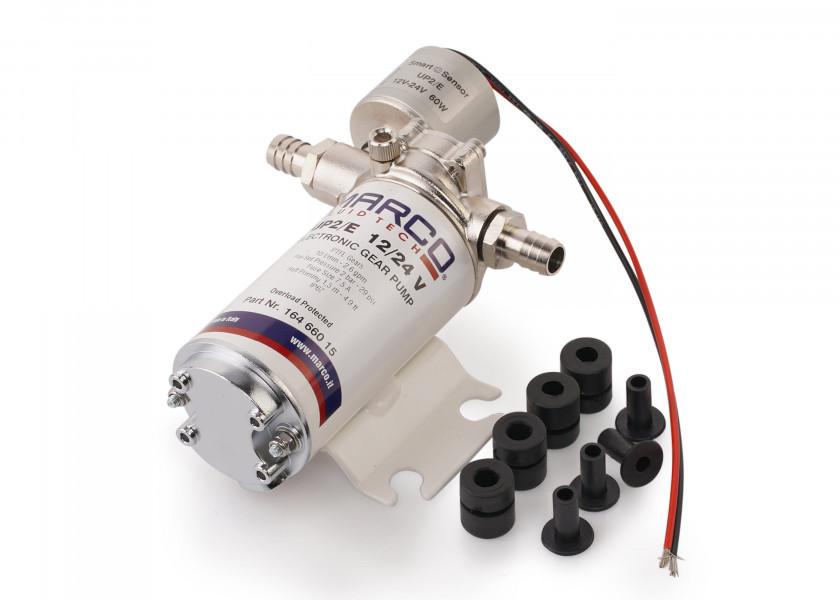 Elektronisk trykkvannspumpe UP2/E 12/24V 10 l/min 2 bar bakside