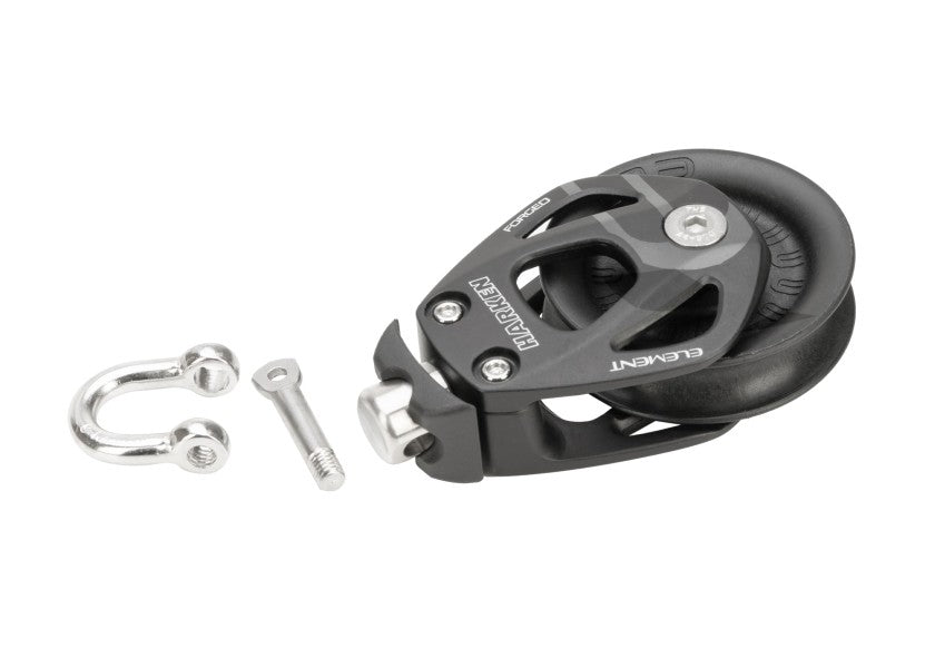 Element enkelblokk med svivel 60 mm glideleie 1100 kg - HARKEN montert