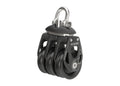 Element treskivet blokk med svivel 45 mm glideleie forfra