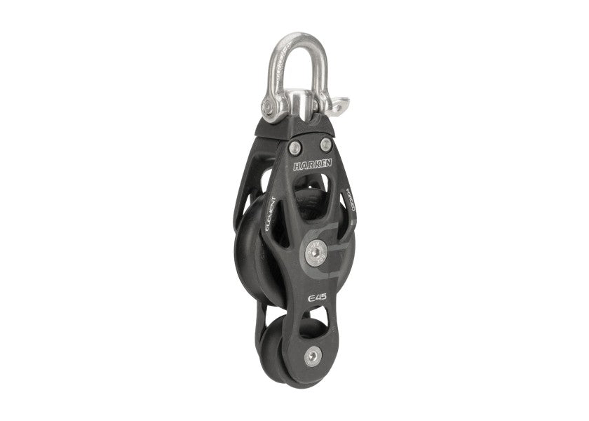 Element violinblokk med svivel 45 mm glideleie HARKEN forfra
