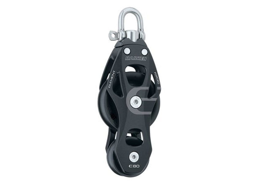 Element violinblokk med svivel 80 mm glideleie forfra