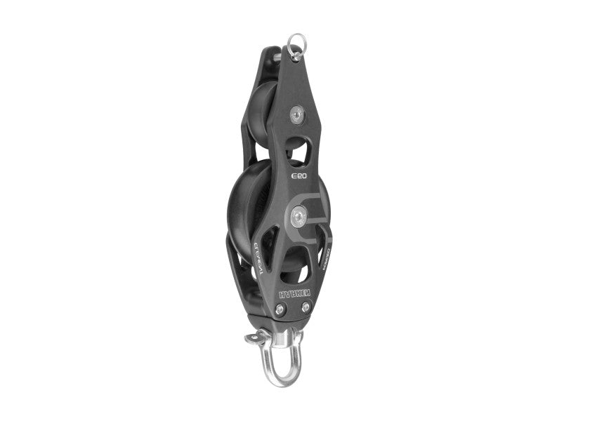 Element violinblokk med svivel og underbøyle 60 mm fra HARKEN forfra