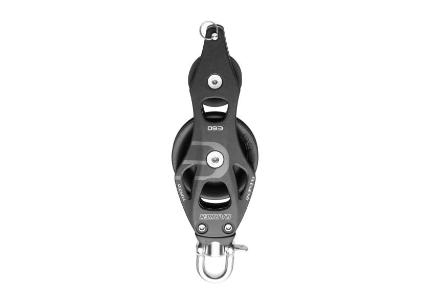 Detalj av Element violinblokk med svivel og underbøyle 60 mm fra HARKEN