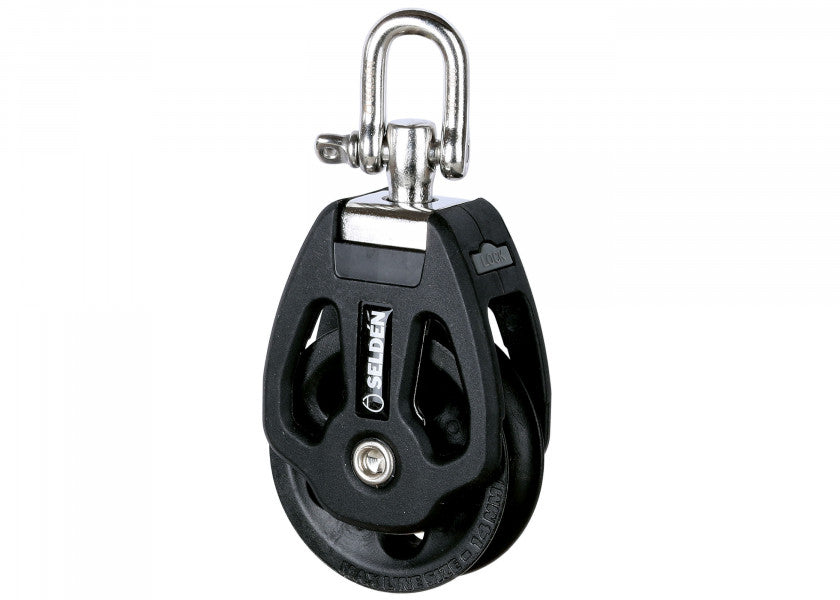 Enkelblokk med svivel 14 mm glidelager 1500 kg forfra