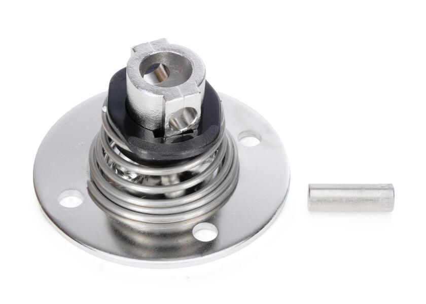 Detalj av Enkelskivet stand-up blokk 14 mm med dekksbeslag Lewmar