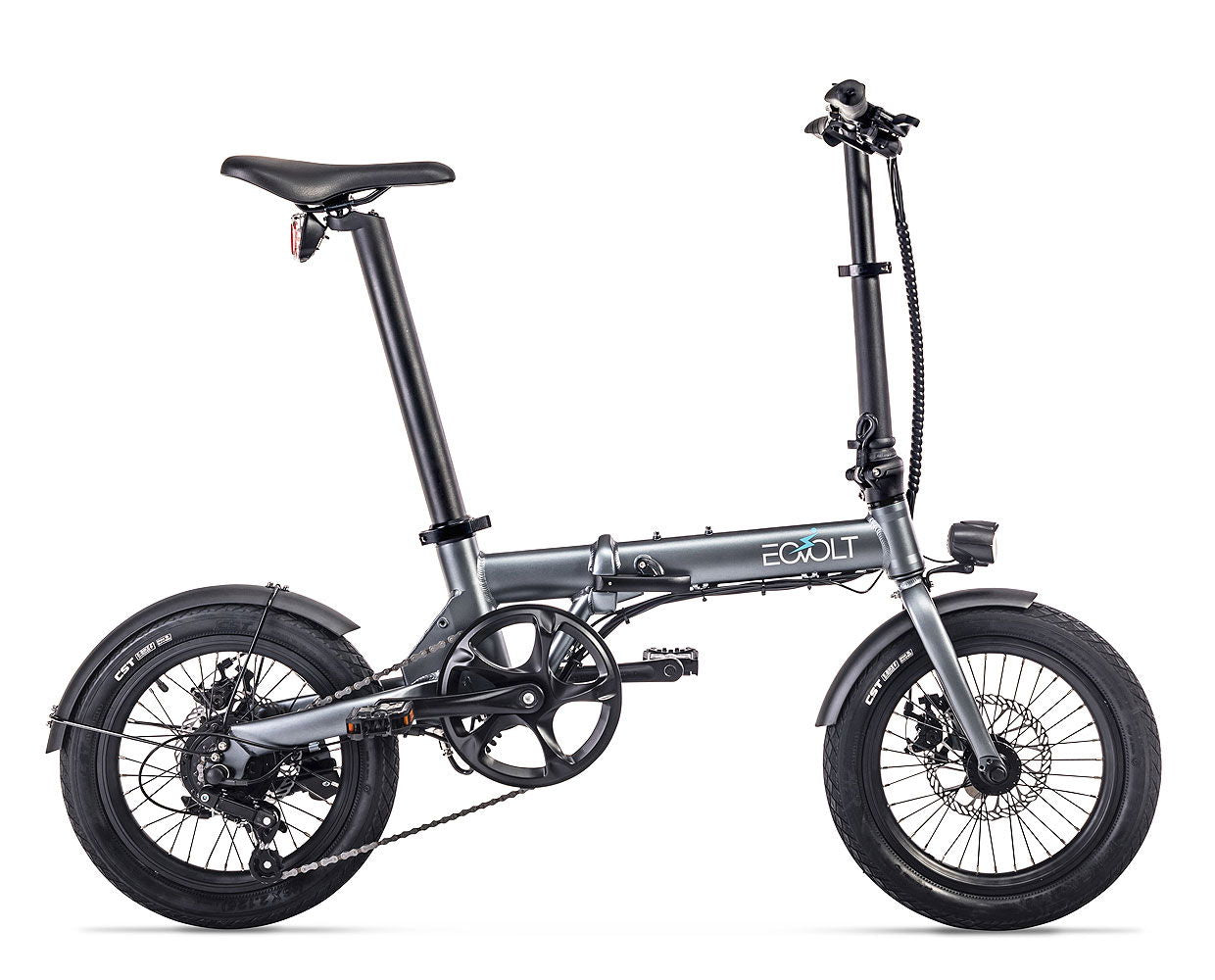 Eovolt City 4 Speed elektrisk sammenleggbar sykkel forfra
