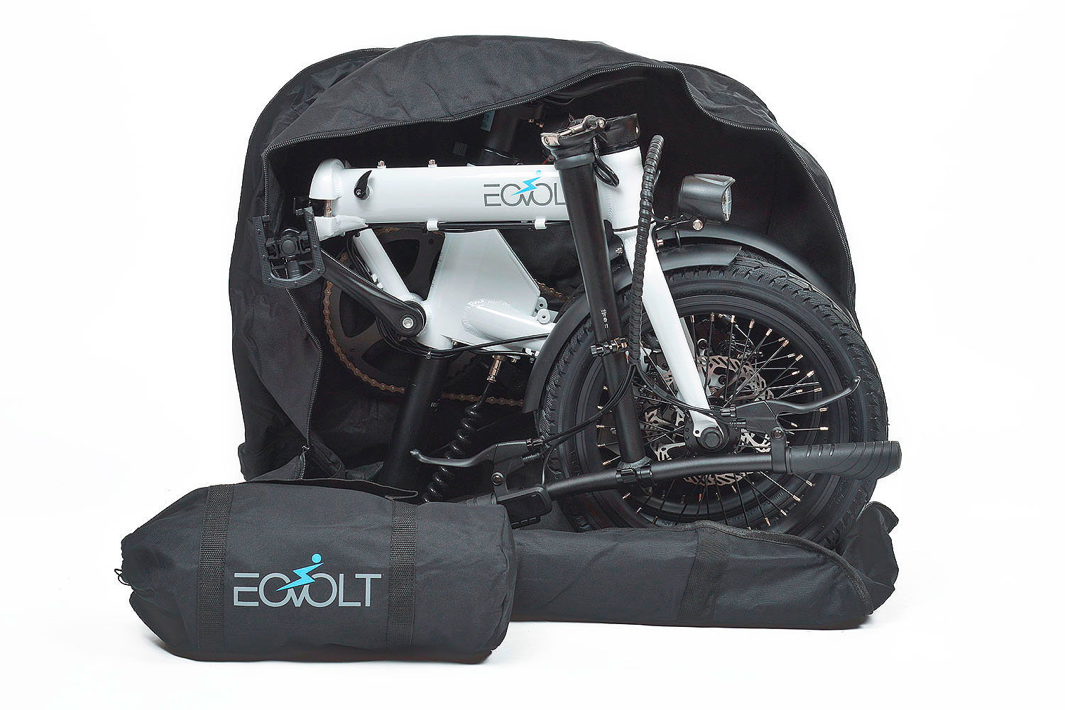 Eovolt transportveske for 16-tommers sykkel forfra