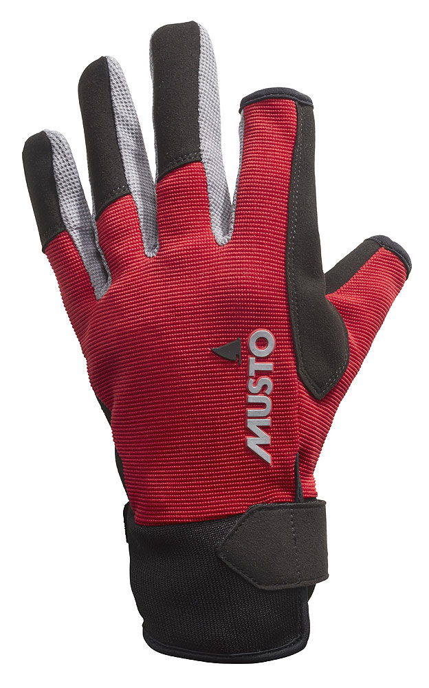 Essential seilerhansker med lange fingre borrelås Musto forfra