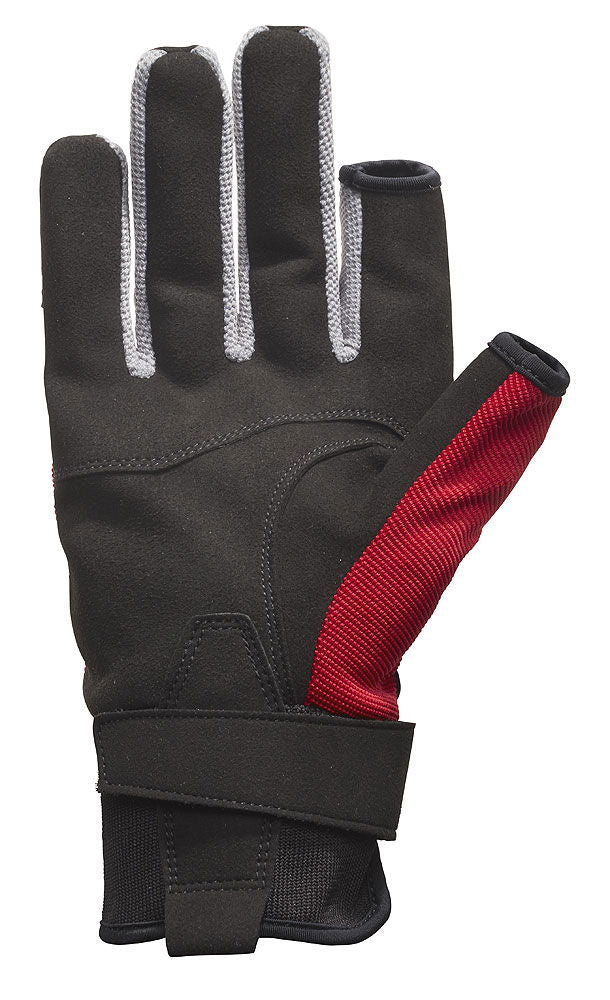 Essential seilerhansker med lange fingre borrelås Musto bakside