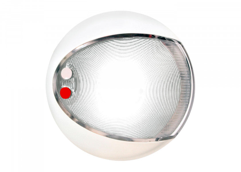 EuroLED 130 Touch taklampe LED hvit/rød nærbilde av LED-lys