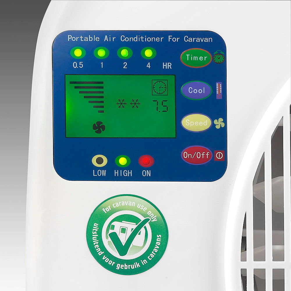Eurom AC2401E split klimaanlegg detalj av kontrollpanel