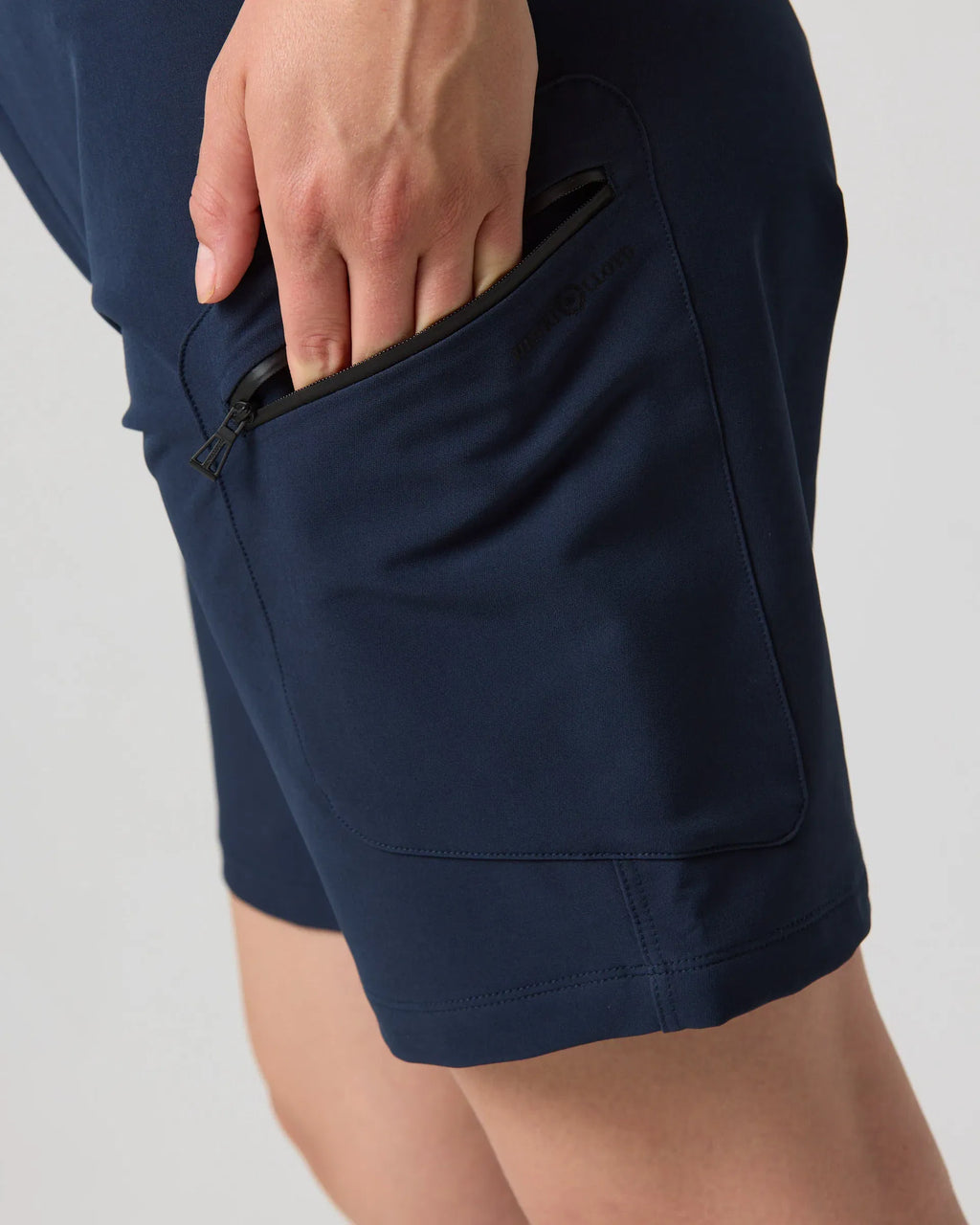 Explorer dame-shorts vannavvisende DWR med glidelåslomme