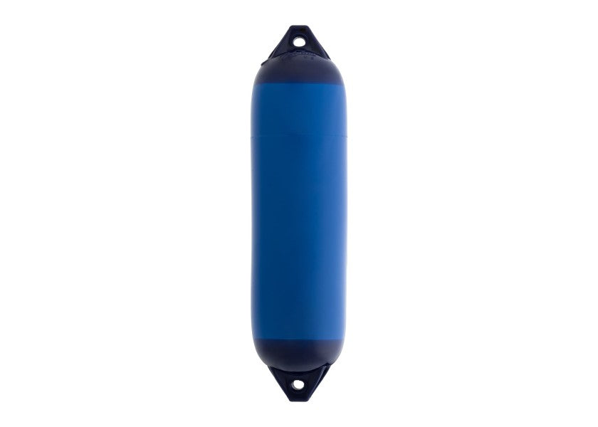Fender F-serie blå sylindrisk langfender PVC - Polyform forfra