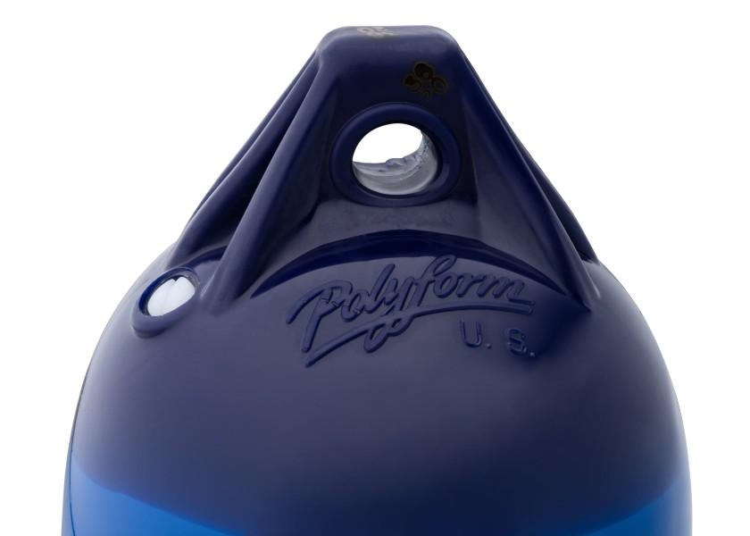 Fender F-serie blå sylindrisk langfender PVC - Polyform montert