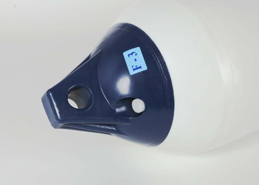 Detalj av Fender F-serie hvit PVC sylindrisk langfender
