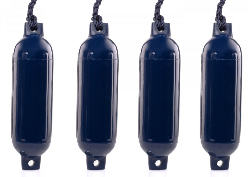 Fendersett G-serie marineblå 4 stk inkl. fenderliner bakside