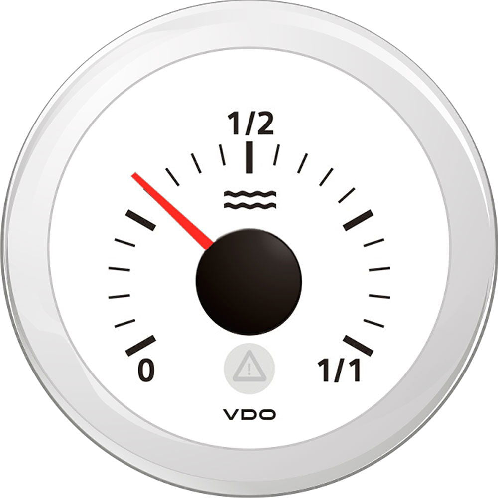 Ferskvannsmåler 52 mm hvit - VDO forfra