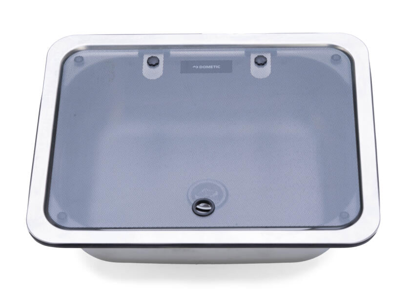 Firkantet vask med glassdeksel 410 x 335 mm DOMETIC bakside