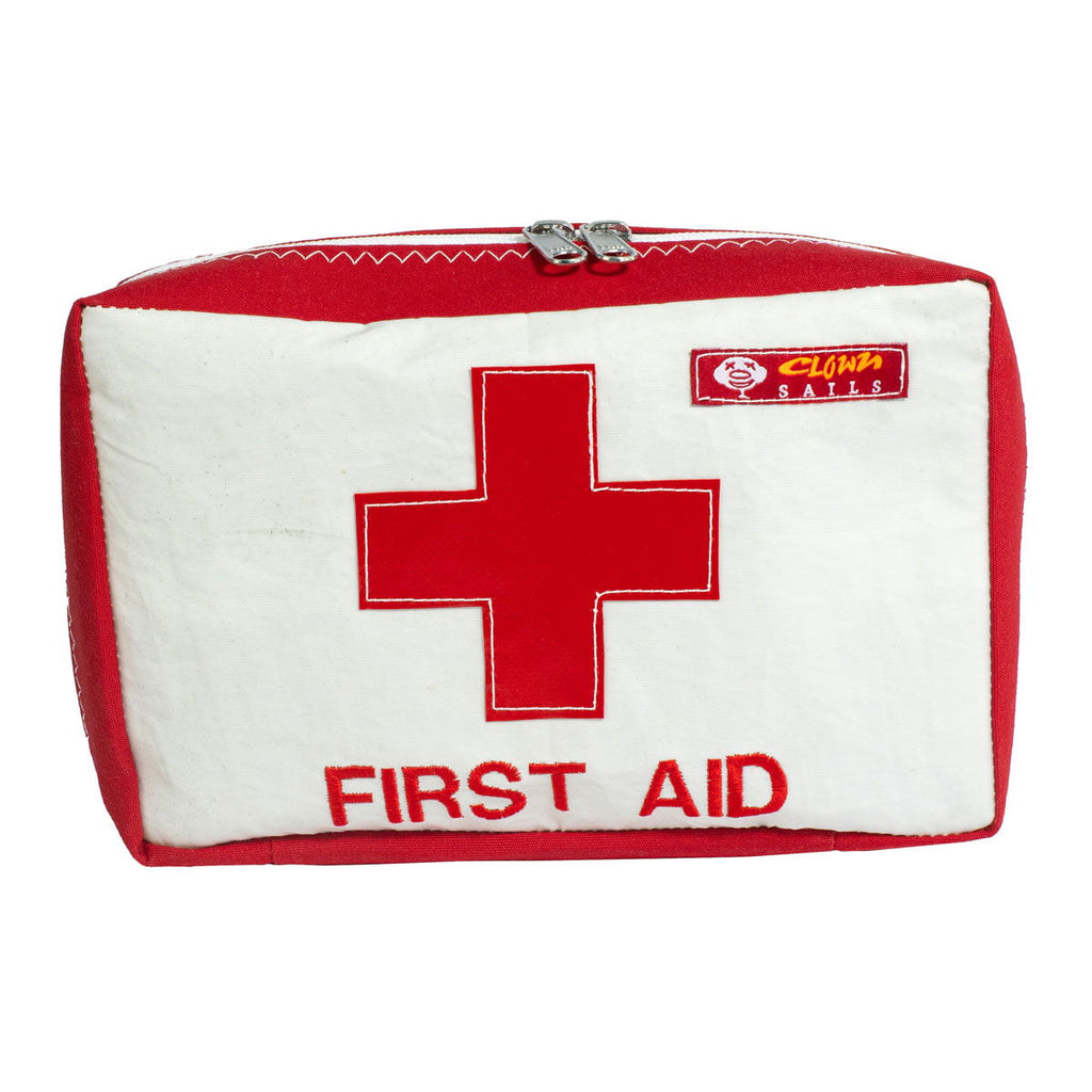 First aid bag førstehjelpveske av resirkulert seil bakside