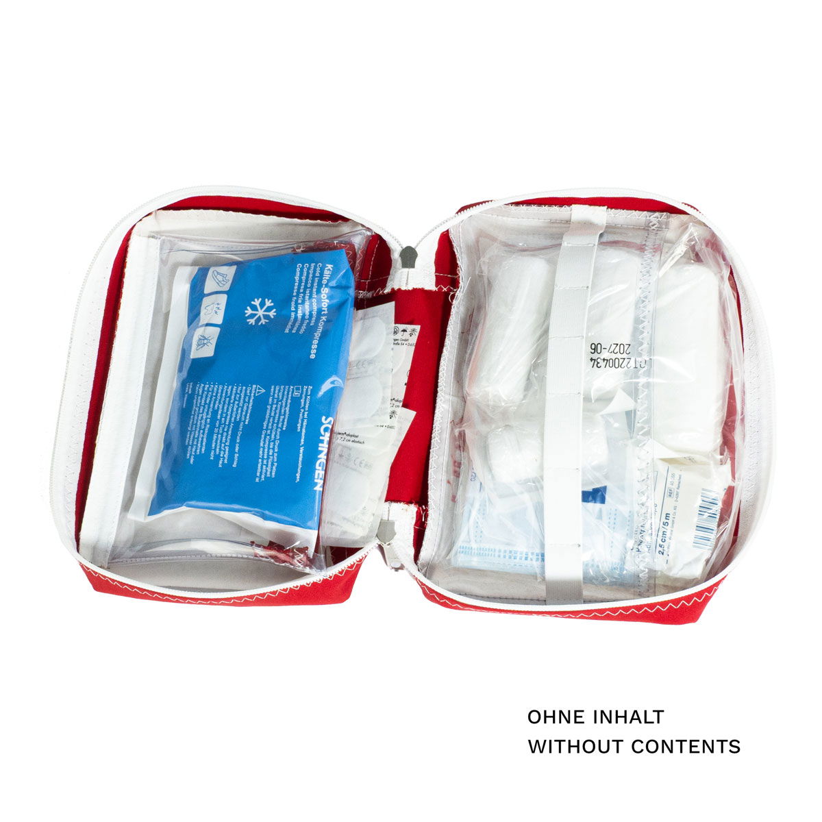First aid bag førstehjelpveske av resirkulert seil håndlaget logo