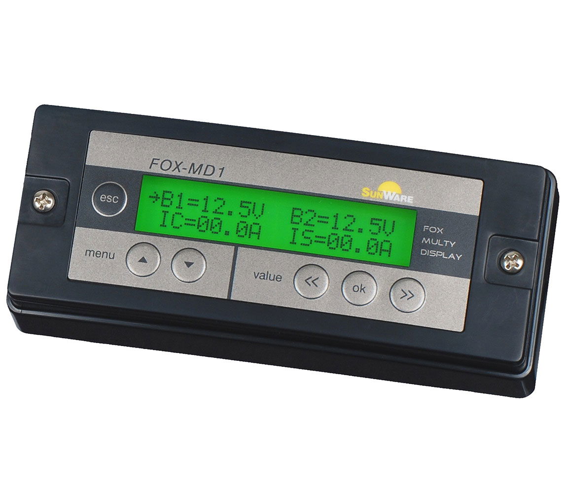 Fjerndisplay for FOX-220/320 12V/24V 5 m kabel front