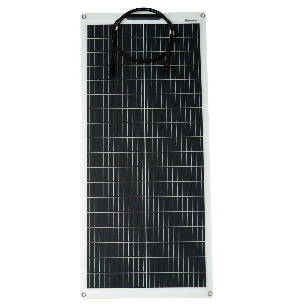 Fleksibelt solcellepanel 100Wp 12V monokrystallinsk Eco Worthy forfra