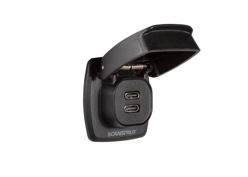 Flip Pro Max dual USB-C ladeuttak forfra