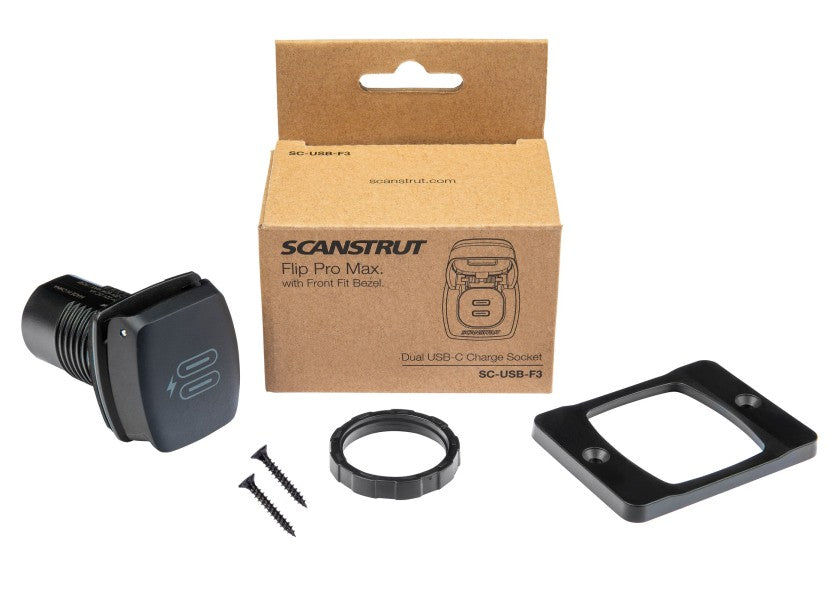 Flip Pro Max dual USB-C ladeuttak nærbilde