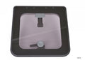 Flush Hatch dekksluke 330 x 330 mm aluminium røykgrå forfra