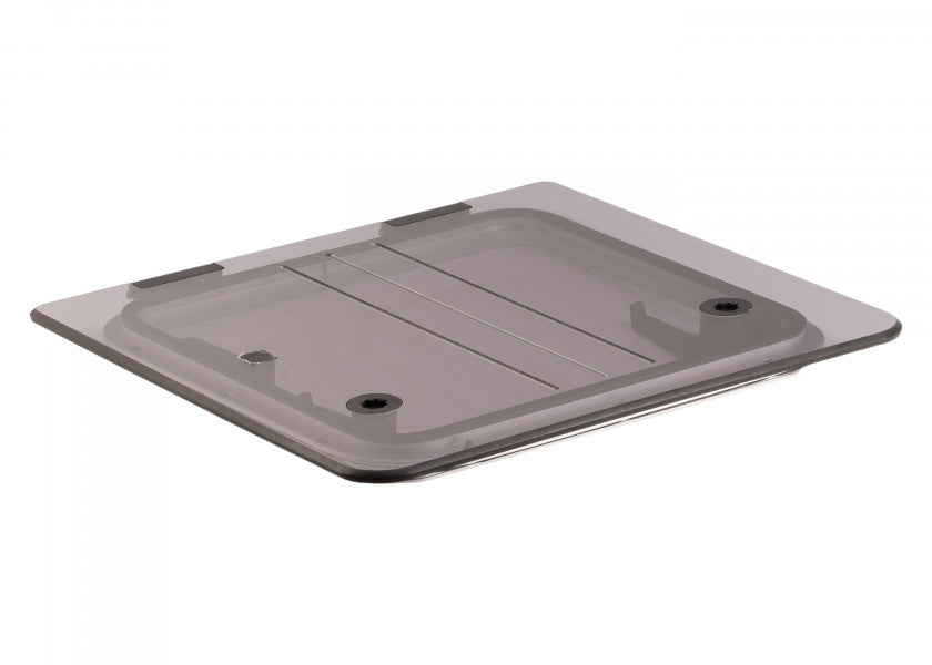 Flush Hatch 3G dekksluke M 575 x 543 mm aluminium røykgrå forfra