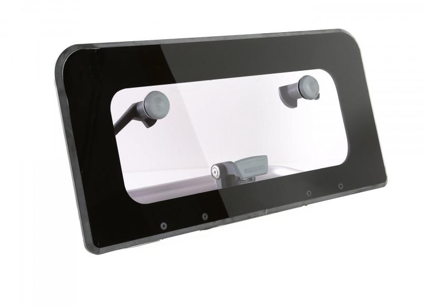 Flush Hatch dekksluke 575 x 275 mm aluminium røykgrå bakside