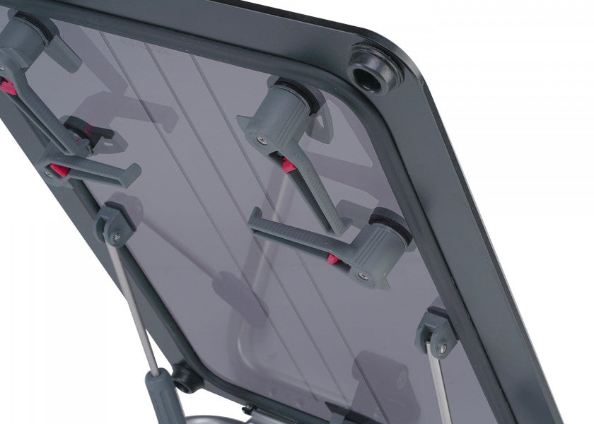 Flush Hatch dekksluke L 760 x 575 mm aluminium akryl røykgrå montert