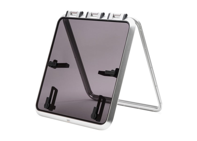 FlushLine dekksluke aluminium 675 x 675 mm kvadratisk sideprofil
