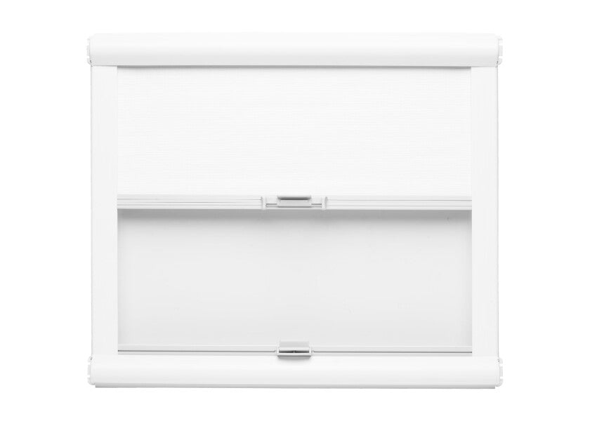 FLYBLIND blendingsrullegardin med insektsnett 590 x 430 mm forfra