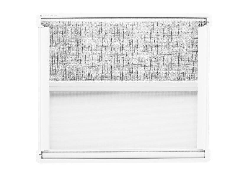 Detalj av FLYBLIND blendingsrullegardin med insektsnett 590 x 430 mm
