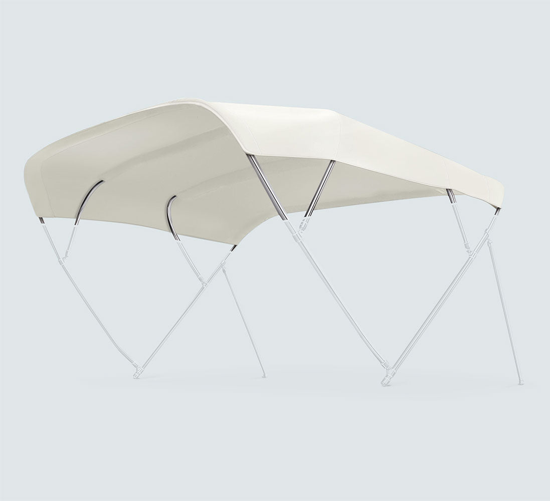 Flyinox bimini AISI 316 L 25 mm rør 170 cm 4 stag - Tessilmare front